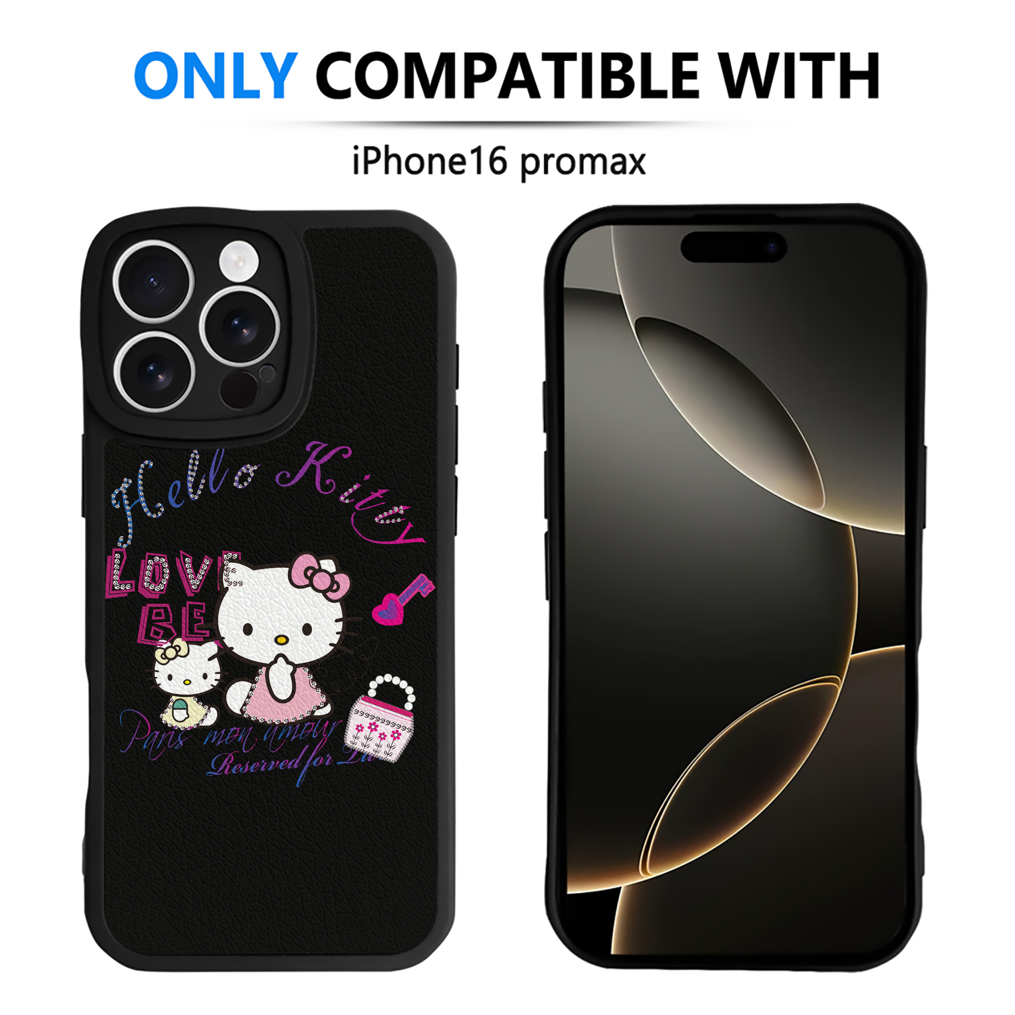 （画像用） Hello Kitty ハローキティ 【iPhone 16シリーズ対応】シリコンスマホケース（レザー調） 材質：シリコン